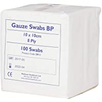 Los mejores  - Premier 1660 - Gasas de algodón absorbentes (8 capas- 10 x 10 cm- 100 unidades)- color blanco